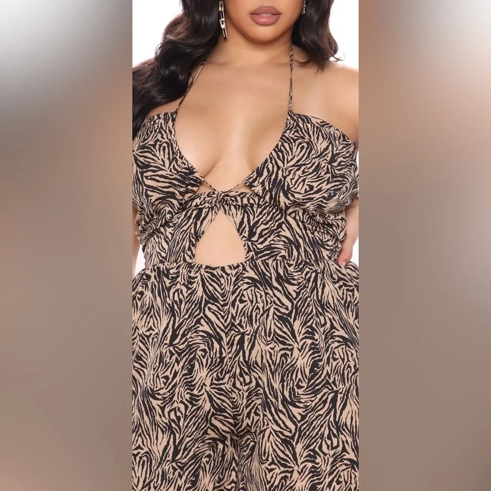 Elegant Zebra Print Jumpsuit